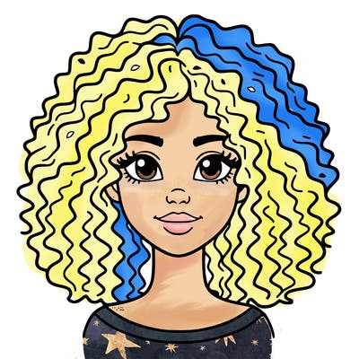 woman with curly hair