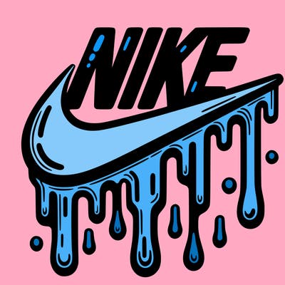 dripping nike logo