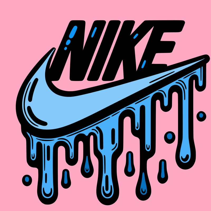 dripping nike logo