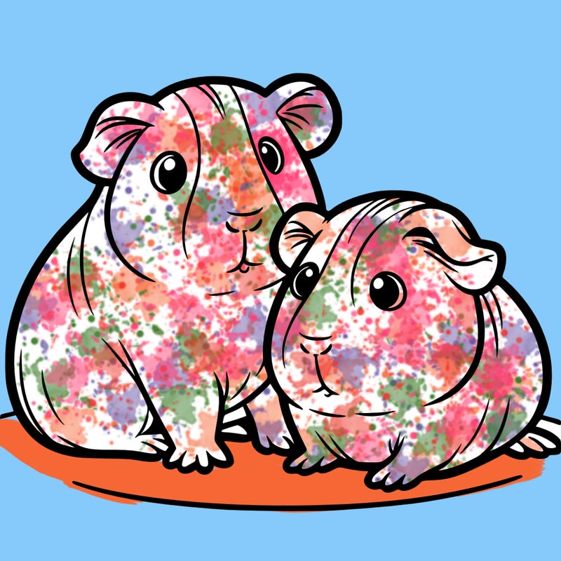 two guinea pigs
