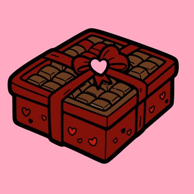 a box of chocolate for valentines day