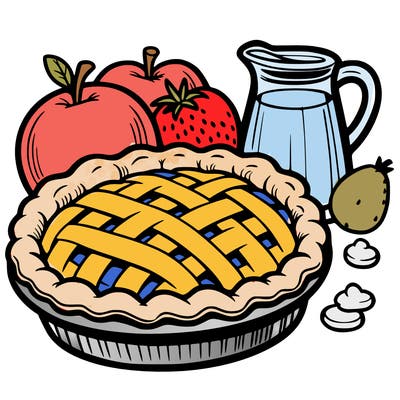 a pie of food