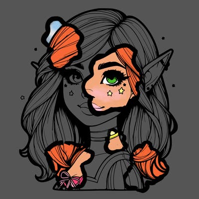 realistic halloween elf girl