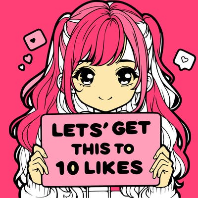 girl holding up sign that says let’s get this to 10 likes realistic