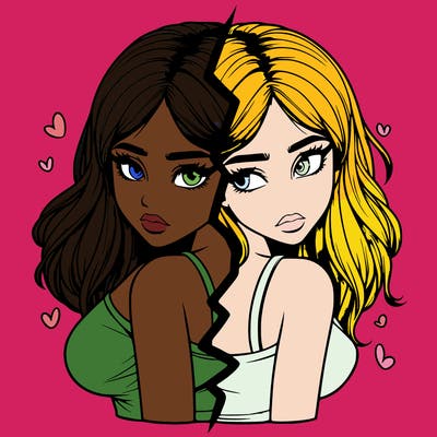 realistic girl split