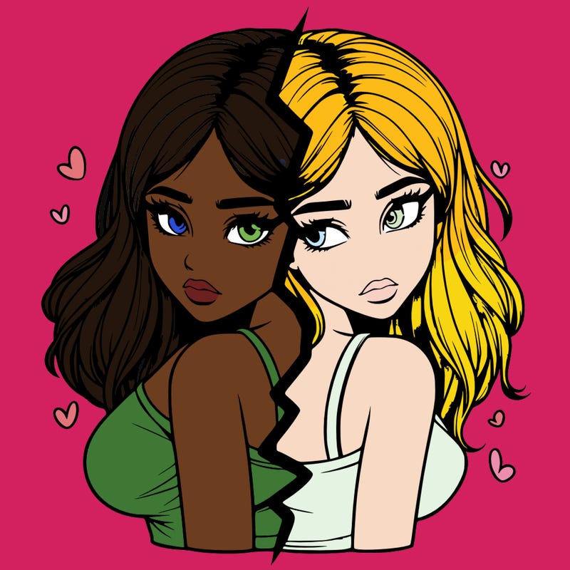 realistic girl split