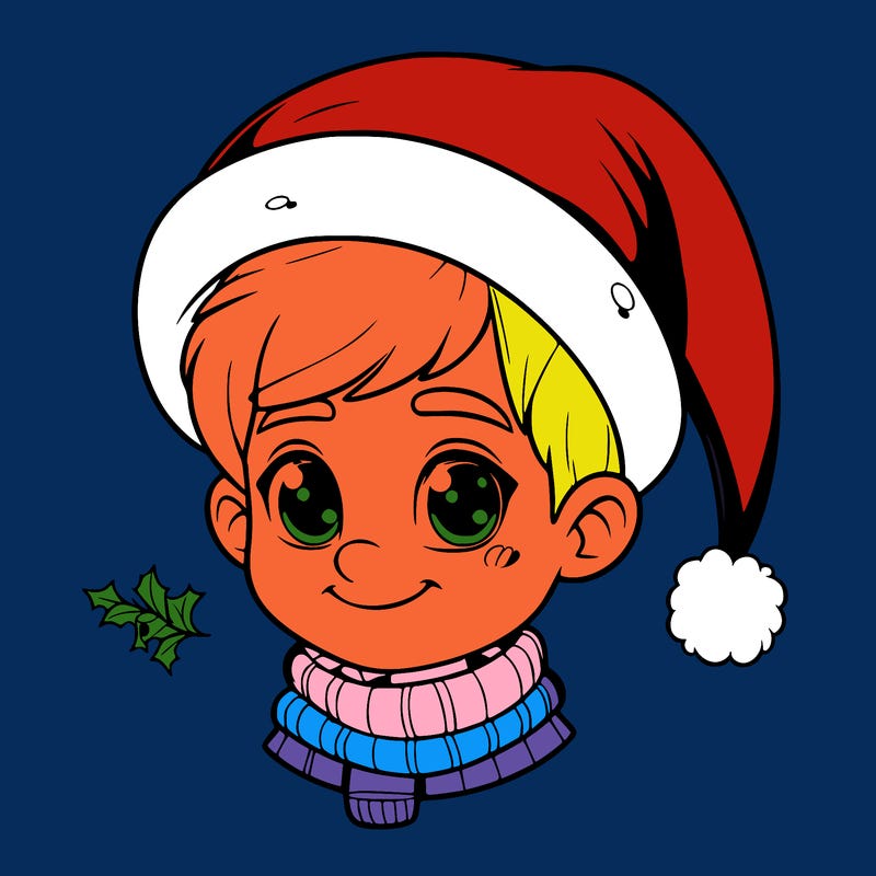 realistic christmas boy