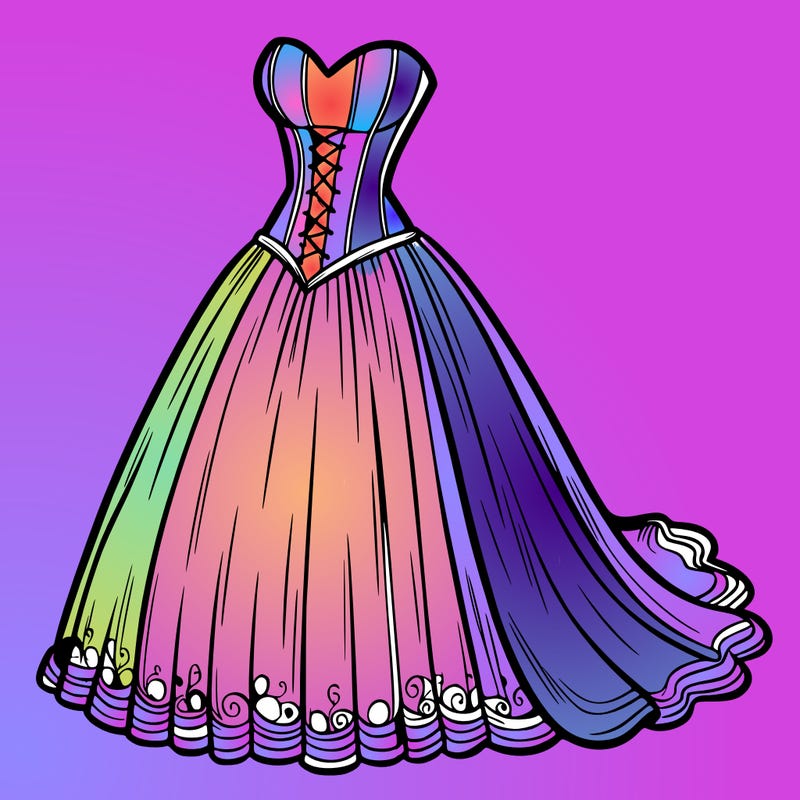 wedding dress-corset and a long and flowy skirt