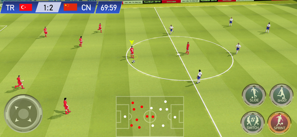 Play Football 2026- Real Goal - 3Dグラフィックスとタッチコントロールを備えたPlay Football 2026のサッカーマッチのゲーム内ビュー