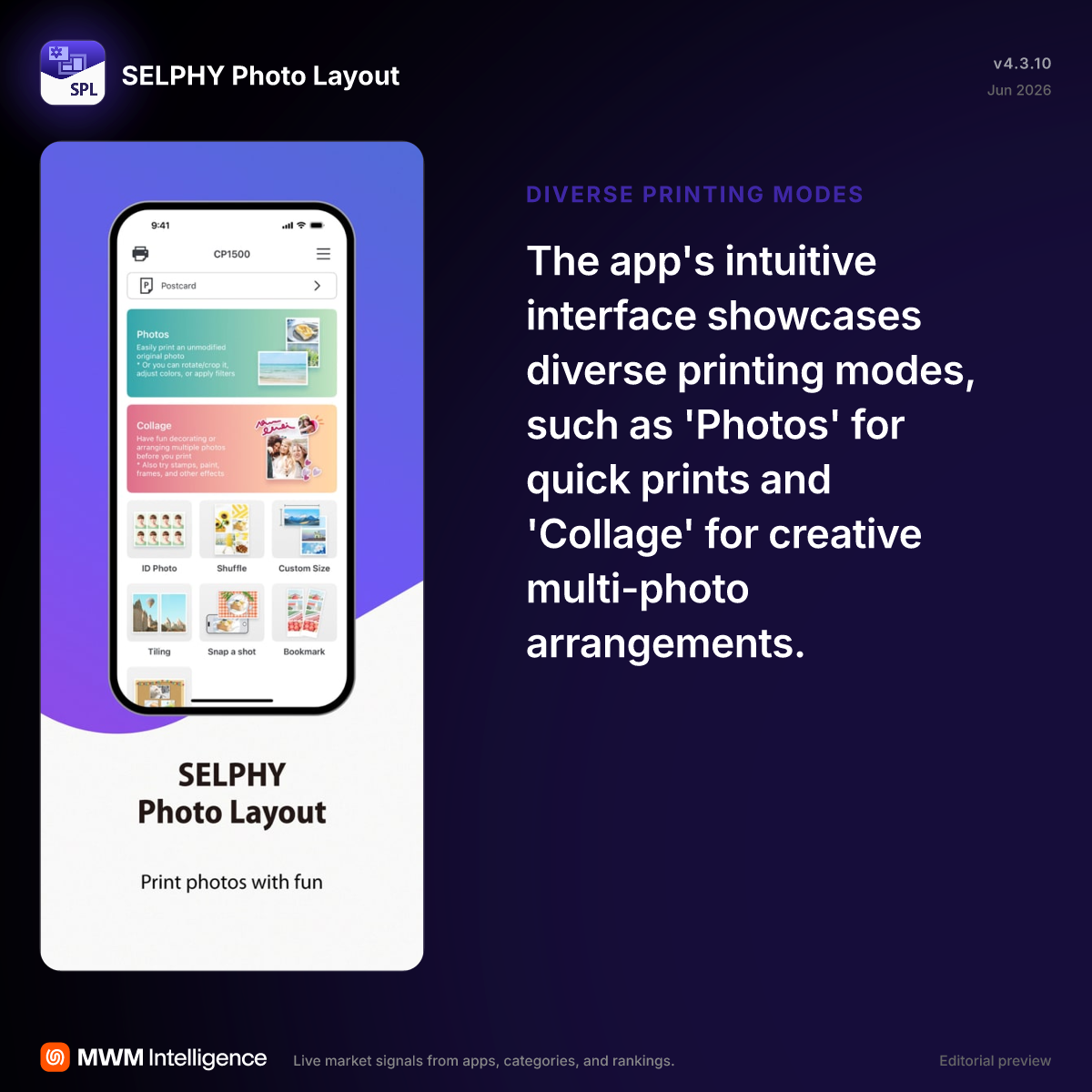 SELPHY Photo Layout - Photo & Video App | MWM