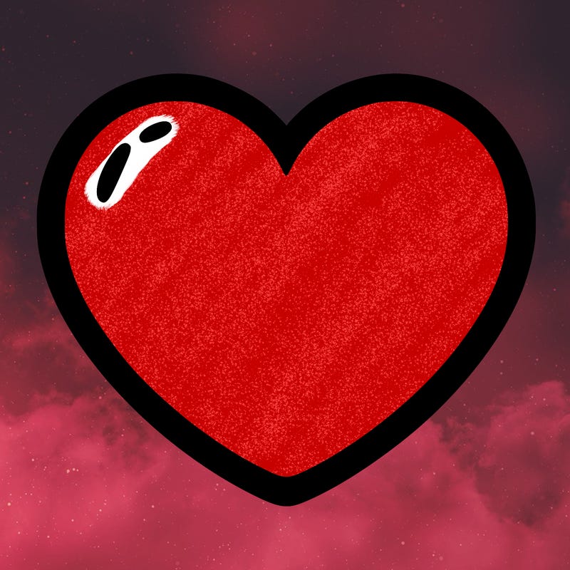 a blank heart