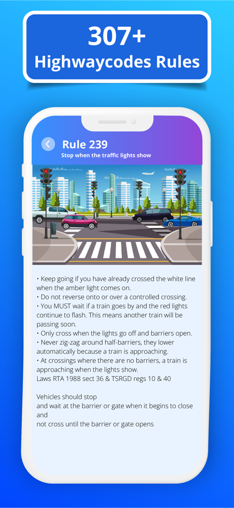 Driving Theory Test Kit 2026 ! - UK Highway Code Rule 239 regarding traffic lights in the Driving Theory Test Kit app