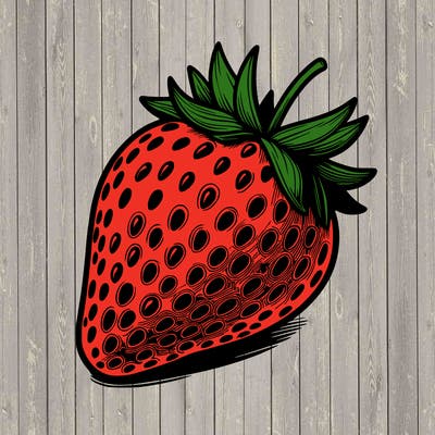 realstic strawberry