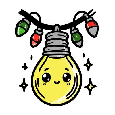 small bulb of a garland