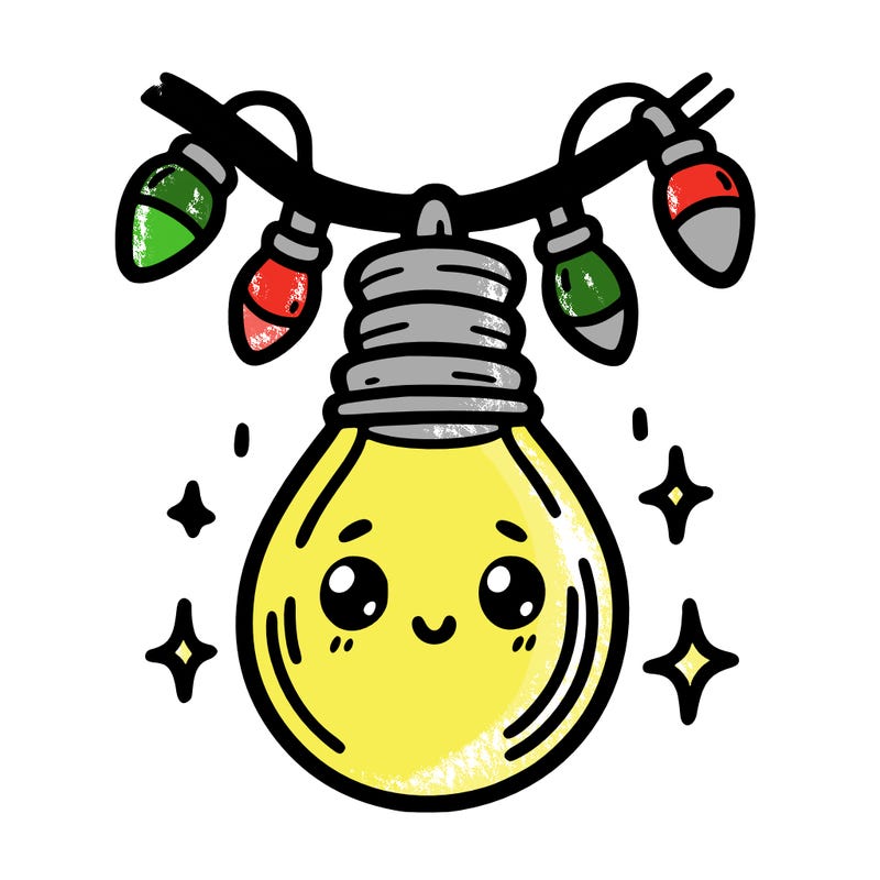 small bulb of a garland