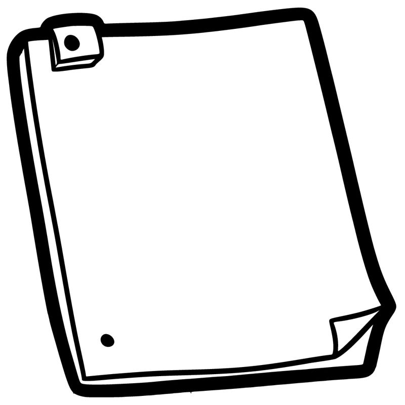 a blank piece of paper with absolutely nothing on it