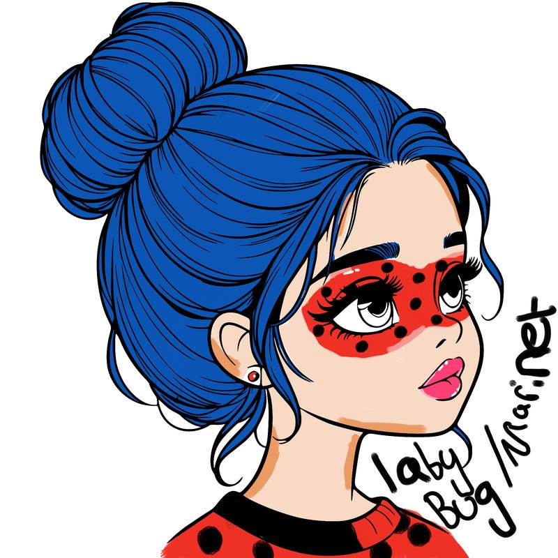 realistic girl with bun