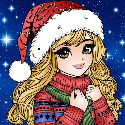 realistic christmas girl