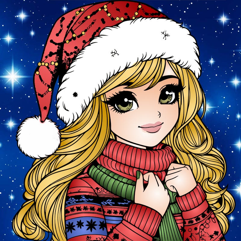 realistic christmas girl