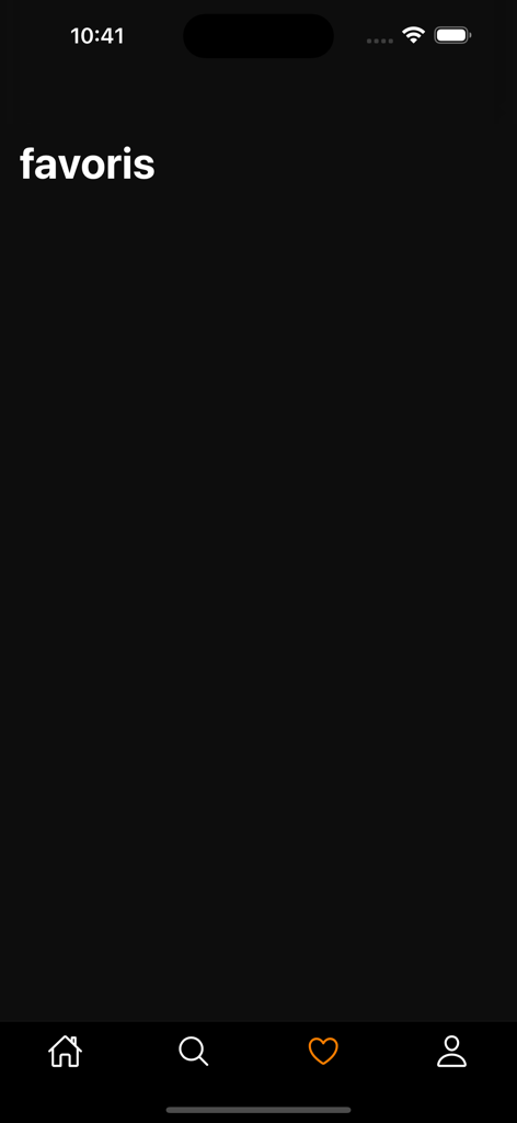 Elite Cars - 세네갈 렌터카를 위한 엘리트 카 앱 즐겨찾기 화면.