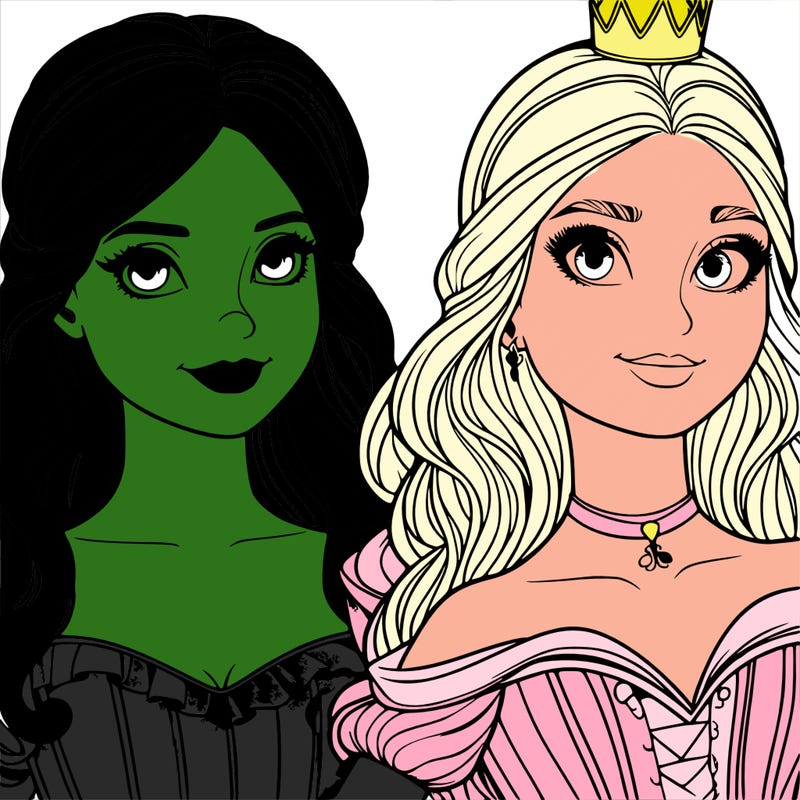 elfaba and glinda realistic girls