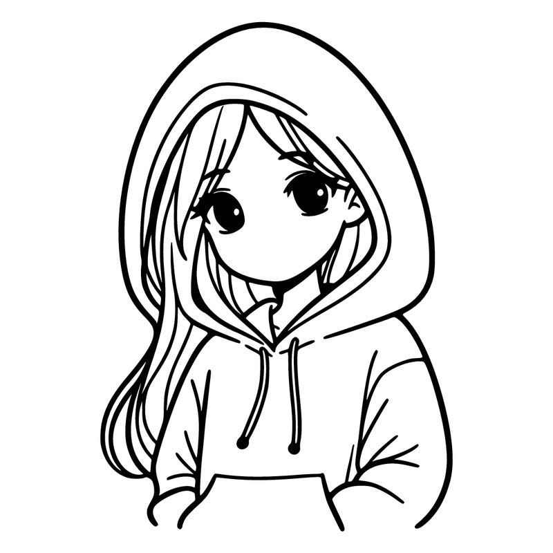 girl with hoodie