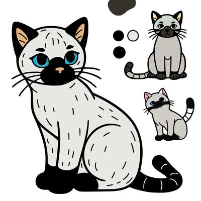simple siamese cat
