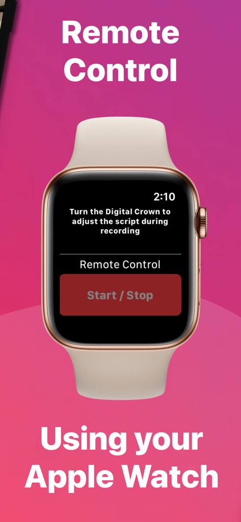 Instant Prompter: Teleprompter - Función de control remoto de Instant Prompter en Apple Watch
