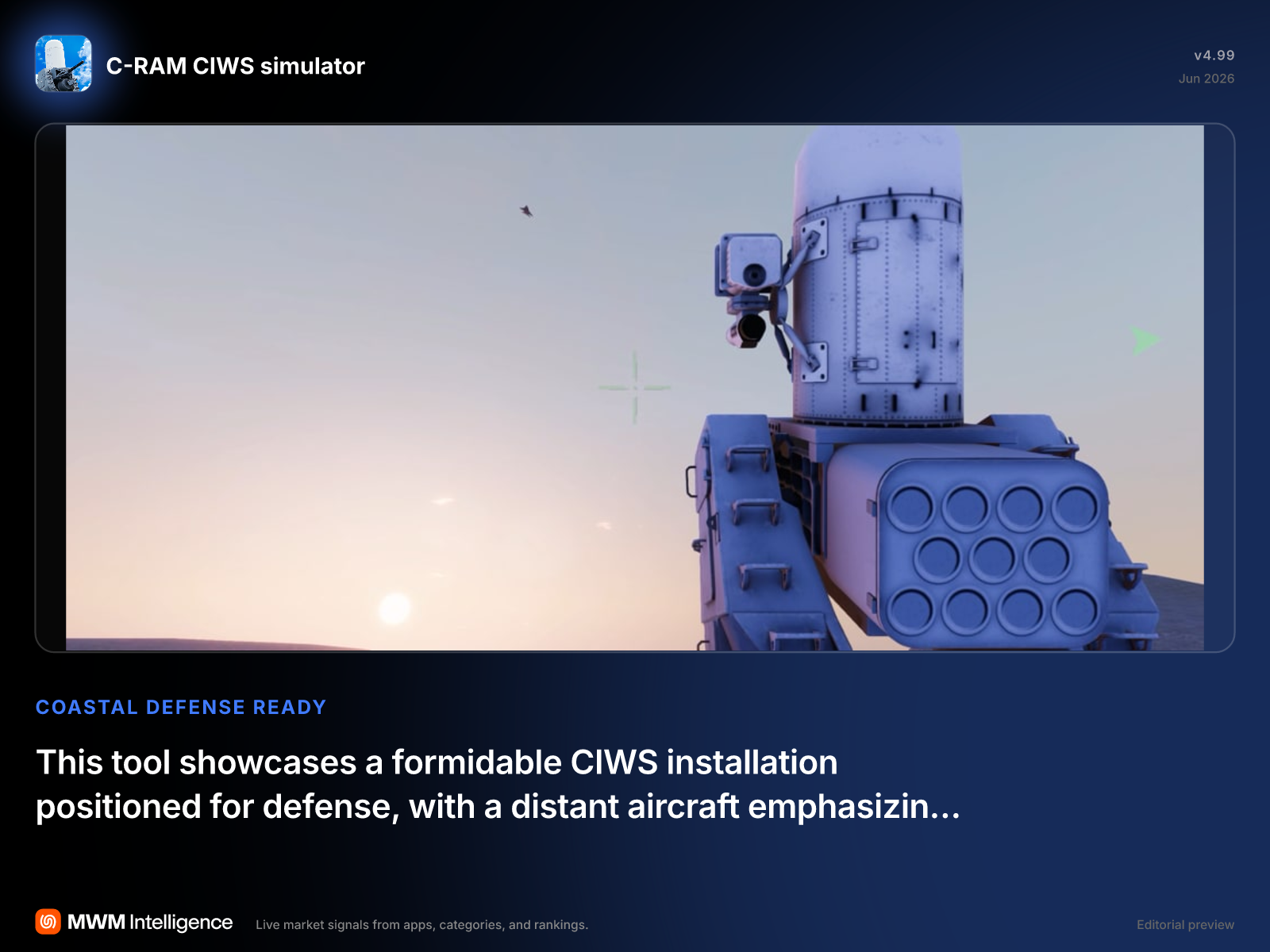 C-RAM CIWS simulator - Games App | MWM