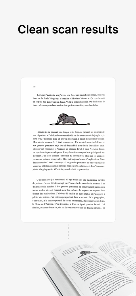 vFlatスキャンアプリのページ平坦化機能を搭載した高品質なドキュメントスキャンの表示