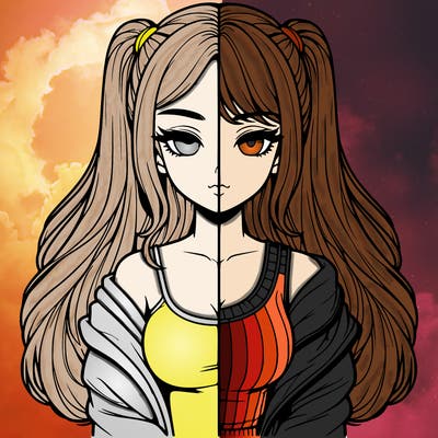 realistic girl split