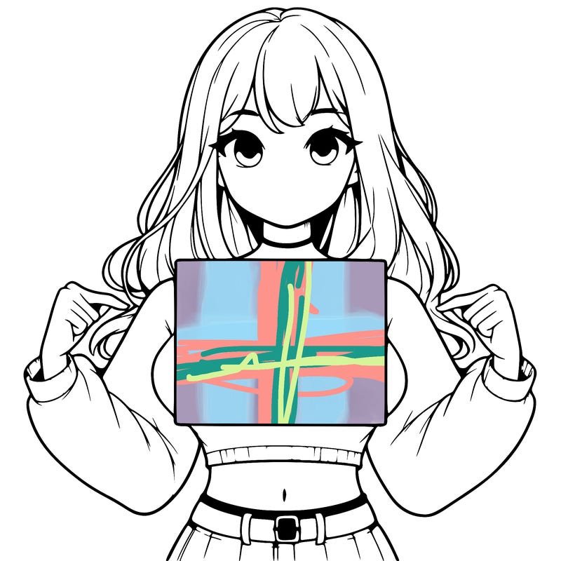 girl holding a blank sign in a long sleeve crop top