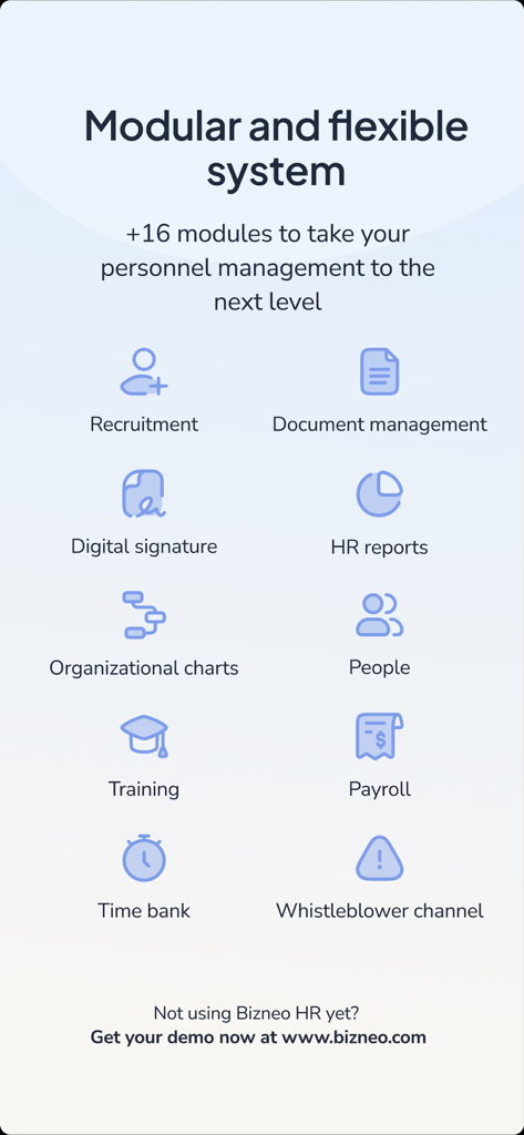 BizneoHR - 給与計算や採用を含む、BizneoHRアプリで利用可能なHRモジュールの概要