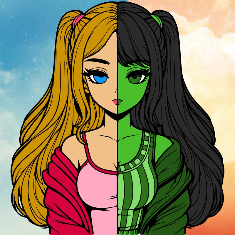 realistic girl split