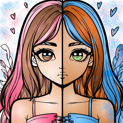 realistic girl split