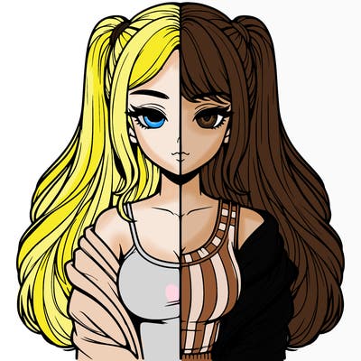 realistic girl split