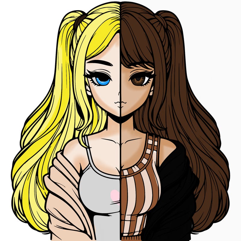 realistic girl split