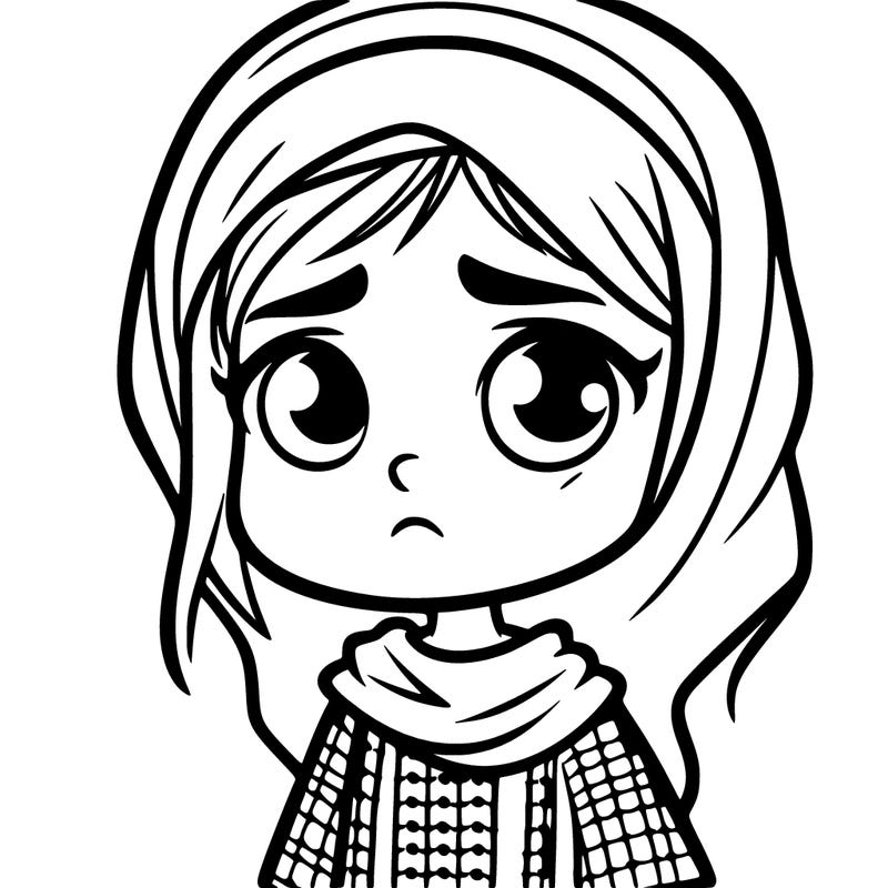 sad palestinian girl