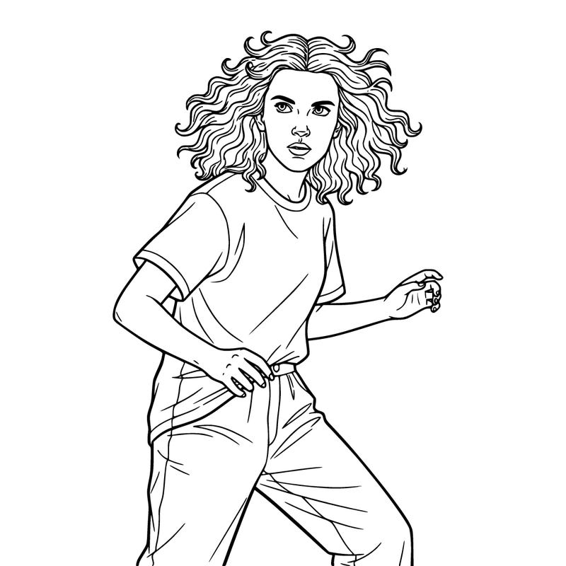 eleven from stranger things with hair