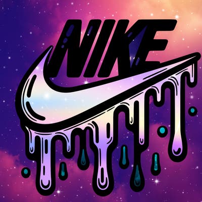 dripping nike logo