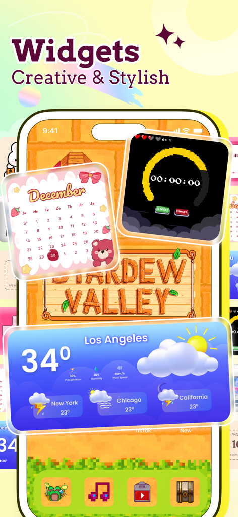ThemeX: App Icons & My Widgets - Widgets personalizados creativos y elegantes para la personalización de la pantalla de inicio del iPhone.