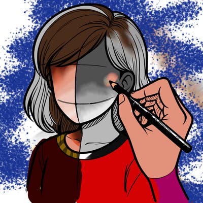 drawing a realistic person