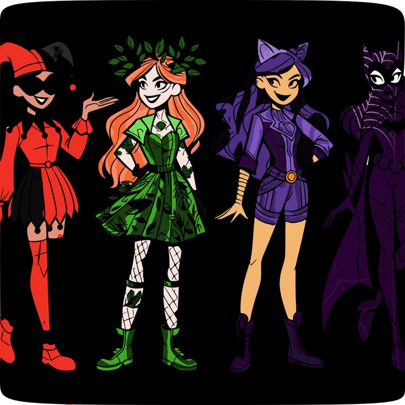 realistic harley quinn poison ivy catwoman and batgirl