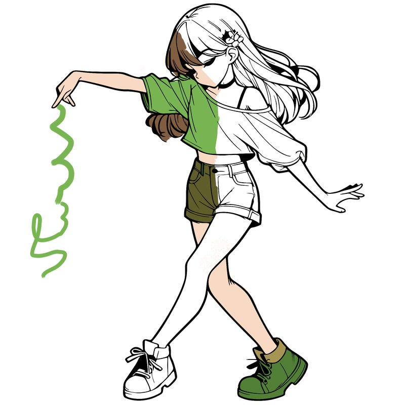 realistic girl danceing