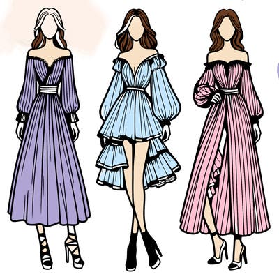 fashion models dresses