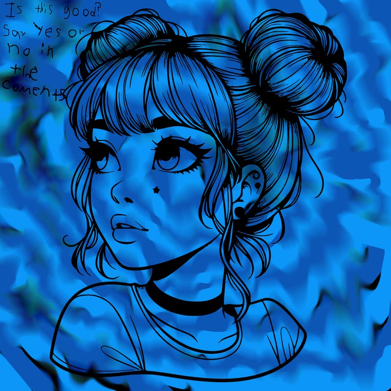 realistic girl with spacebuns