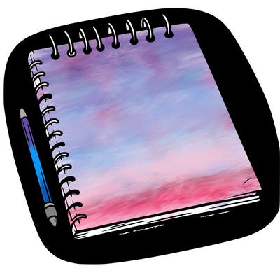 a blank sketch pad