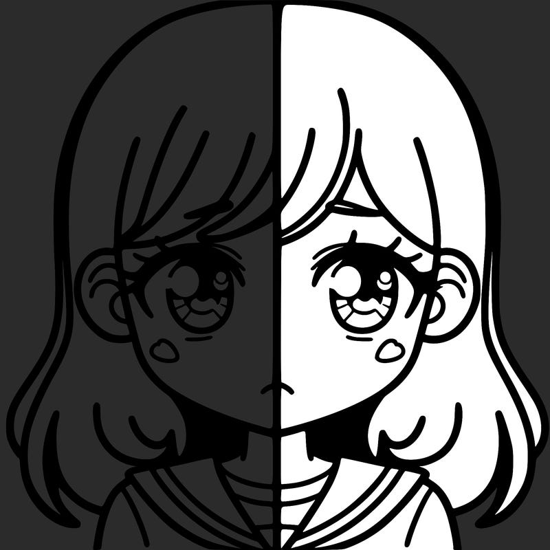 a split of a girl
