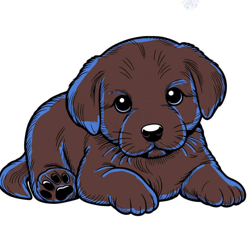 a cute realistic puppy