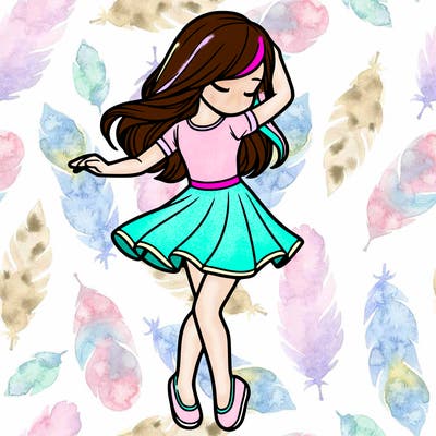 girl dancing  realistic